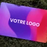 Carte PVC NFC imprimée, visuel en dégradé violet et rouge