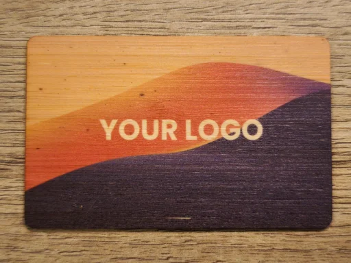 Close-up of the card
