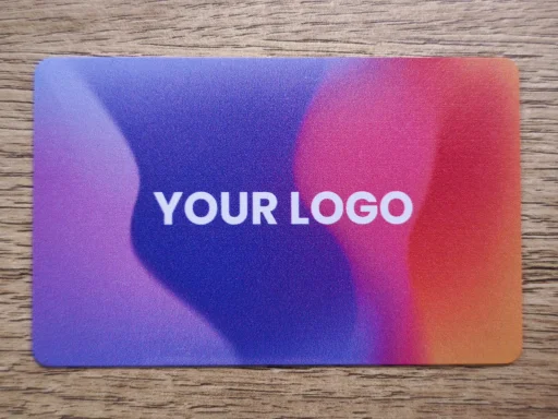 Close-up of the card