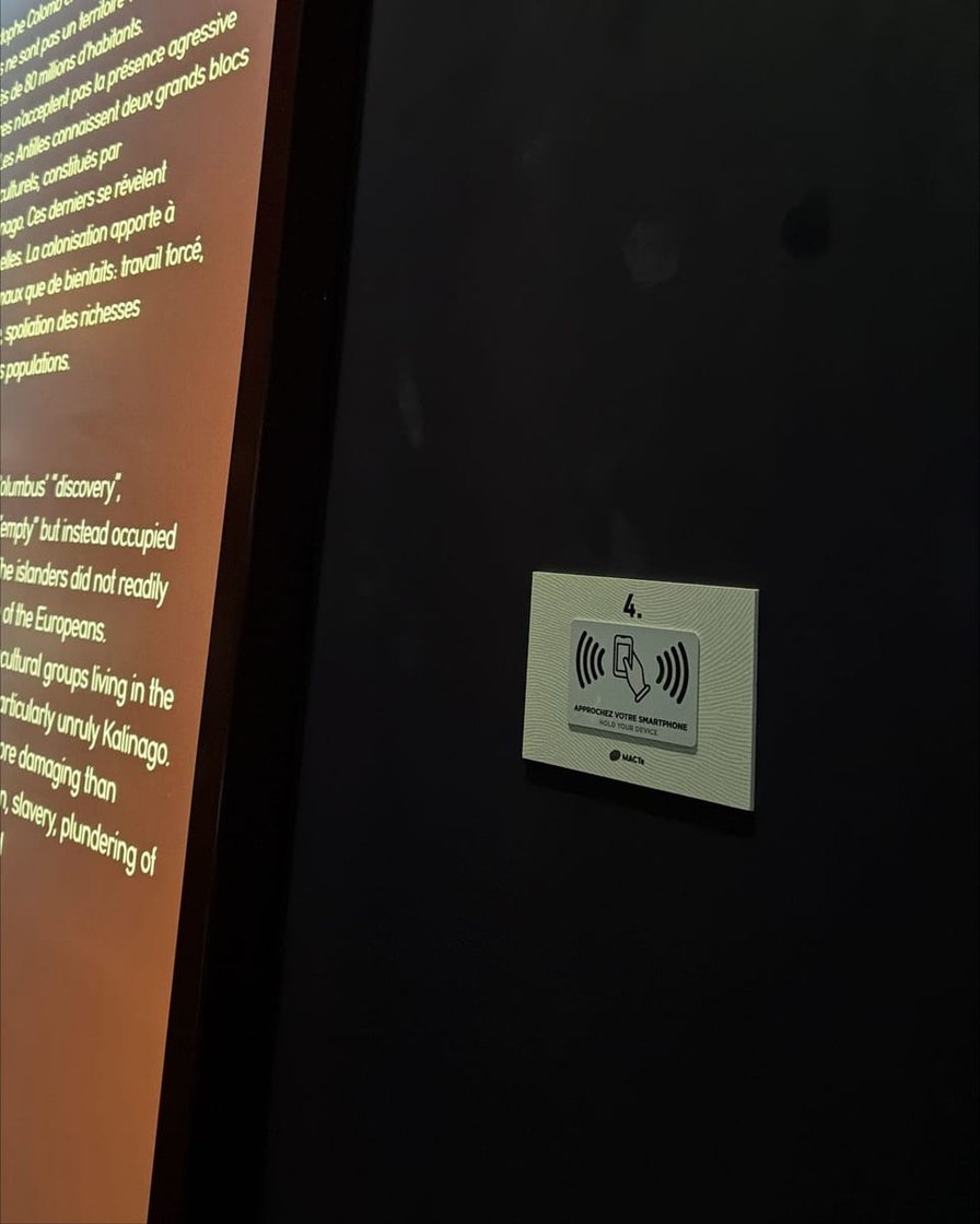 Printags NFC label installed along the visitor route at the Mémorial ACTe